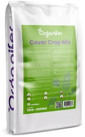 Gründüngung - Samenmischung 10 Sorten (12 Kg - 2000 M2) - Bodenverbesserer - Enthält Niger - Winterroggen - Phaceliasamen - Senfsamen. Gründüngung - Japanischer Hafer - Organifer