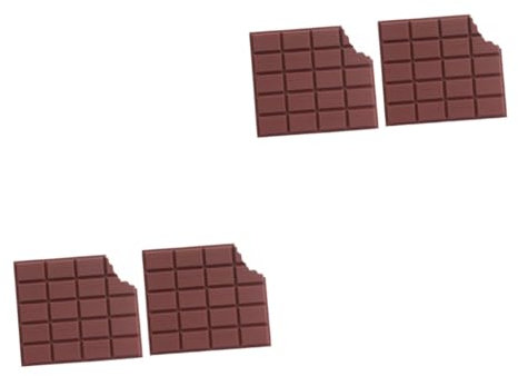 HOODANCOS 4 Stück Haftnotiz schokobons schreibutensilien tischchen memo Einzigartiger Notizblock Superklebende Notizblöcke Mini-Selbstklebepads Schokoladennotizen für Studenten Papier Coffee