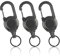 3pcs Bobine de Badge Porte Badge Enrouleur Robuste, Porte-clés Retractable avec câble en fil d'acier de 60cm Porte-Badge Mousqueton pour Pantalons et Ceintures Porte Clés Porte Badge