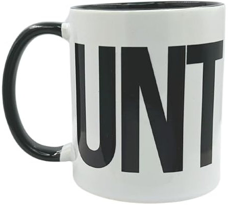 Genius Gifts Funny Ceramic Mug, Black & White 11 oz, with Funny C_'UNT' Design. Cheeky Offensive Novelty Gift