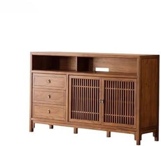 SAMCIOI Sideboard Drinks Cabinet Chinese Style Wooden Sideboard Kitchen Tableware Cabinet Chinese Style Rack Home Living Room Tea Cabinet Sideboards for Living Room