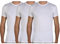 Maglia Uomo Maniche Corte in Puro Cotone Filo di Scozia, Maglia Girocollo in Tessuto Elastico Senza Cuciture Seamless, Made in Italy – Set da 3 (Bianco, L)