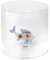 WD Lifestyle - Bicchiere in Vetro Borosilicato 250ml con Soggetto in Vetro Colorato Interno (Carpa)