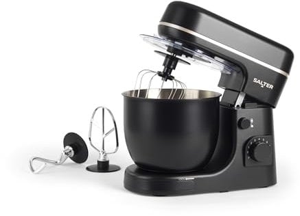 Salter Alchemy Stand Mixer - Electric Baking Whisk, 8 Speeds & Pulse Setting, 5 Litre Mixing Bowl, Planetary Mixing Action, Removable Splash Guard, Whisk, Dough Hook, Beater, Safety Lock, 1300 W