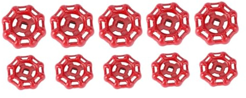 Kisangel 10 pezzi Manopole in Ghisa per Valvole Sfera Maniglia Rotonda in e Componenti Decorative Resistenti per Rubinetti e Valvole di Arresto