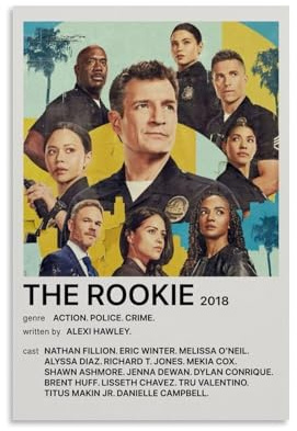 ZFHSFZ The Rookie Ölgemälde, Wanddekoration, wasserdicht, für Badezimmer, Küche, Schlafsaal, abnehmbare Poster, keine Rückstände, leicht zu reinigen, 30 x 45 cm, ungerahmter Stil