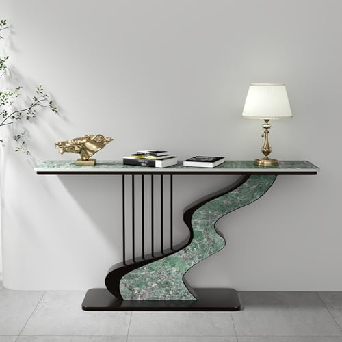 Leaceuv Console d Entree,Meuble de Couloir,Table Console de Salon,Table Basse Industrielle Metal,Présentoir,Tables d’Entrée,Style Industriel,Bout de Canapé,pour Chambre,Entrée(Black D,80cm/31.4in)