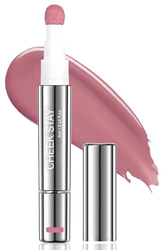 Liquid Blush - Hochpigmentiert Flüssiges Rouge Stick - Nude Mauve Blush Flüssig mit Seidig Glatte Cremige Formel- Leichtes, Lang Anhaltend Flüssiges Blush Stick für Frauen Makeup (Nude Mauve)