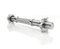 POWER-XTREME KH-G Kurzhantelstange 35cm I Dumbbell Handle I Kurzhantel mit Gewinde I 30mm Durchmesser I Kreuzrändelung I Hochglanzverchromt I Sternverschlüsse