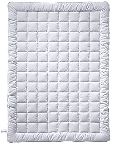 Billerbeck Bettdecke, Baumwolle, Leinen, Weiß, 135x200 cm