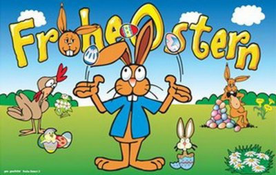 Flagge Fahne Frohe Ostern 4 90x150cm