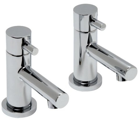 Vado ZOO-106-C/P Chrome Double Lever Basin Pillar Taps, Double Handle