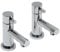Vado ZOO-106-C/P Chrome Double Lever Basin Pillar Taps, Double Handle