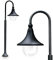 Außenleuchte Elgin, Stehleuchte in antikem Look, Metall in Schwarz matt, mit Lampenschirm aus Kunststoff, Wegeleuchte 120 cm, Retro/Vintage Gartenlampe, E27-Fassung, IP44, ohne Leuchtmittel