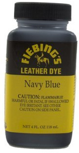 Fiebing's Navy Blue Leather Dye 4oz by Fiebing