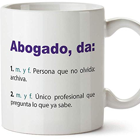 MUGFFINS Taza Abogado - Desayunos Originales de Profesiones para Regalar a Trabajadores - Regalo para Abogados