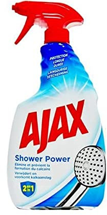 Ajax Shower Power Nettoyant salle de bains (Nettoyant anti-calcaire Spray – Lot de 6 (6 x 750 ml)
