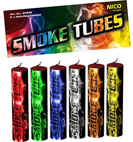 Nico 6X Smoke Tube Rauchfackeln Rauchbomben Rauchgenerator Raucherzeuger Rauchtopf (Mixed)