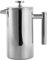 ECHTWERK French Press aus Edelstahl, Doppelwandig isolierte Thermo Kaffeepresse, Kaffeebereiter mit Pressfilter für zu Hause Camping und Büro, Silber-Edition, 800 ml