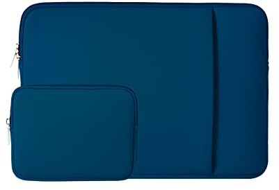 RAINYEAR 13 Pulgadas Funda Protectora para Portátil Compatible con 13,6 M2 A2681 13,3 MacBook Air Pro M1 A2337 A2338 Portátiles Caso con Bolsa de Accesorios y Bolsillo Delantero,Azul Marino