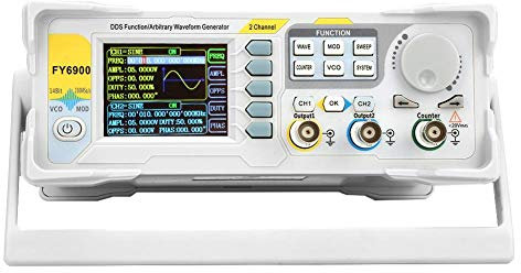 Generatore di segnale, FY6900-60M 60 MHz 2,4 pollici TFT DDS digitale multifunzione a forma d'onda Contatore di frequenza Generatori di sorgente di impulsi Modulazione AM/PM/ASK/FSK/PSK(UE)