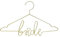 PartyDeco Kleiderbügel Metall 45x27cm - Bride Metallbügel für die Braut - Metallkleiderbügel für Hochzeitskleid Kleid Kleidung - Wäschebügel zur Hochzeit - Hochzeitsdeko & Hochzeitszubehör - Gold