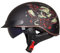 TKTTBD retrò Portatile Jet Casco Scodella,Adulto Moto Casco Bicicletta Cruiser Chopper Pilota Ciclomotore Harley Casco Aperto A Sgancio Rapido,omologato DOT/ECE