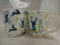 Wurm - Becher Hirsch Dekor aus Porzellan Blau, Gold 2-Fach, (B/H/T) 12x9x9cm 300ml