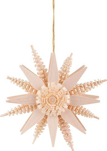 Dregeno Seiffen Christbaumschmuck Stern Natur - 7 cm