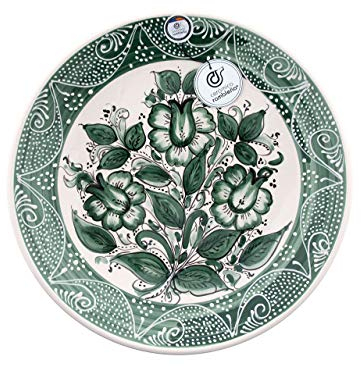 CERAMICA RAMBLEÑA | Piatto decorativo da appendere a parete | Piatto in ceramica | Piatto da parete | Piatto da parete Modello D30 | 100% decorato a mano | 35x35x5 cm