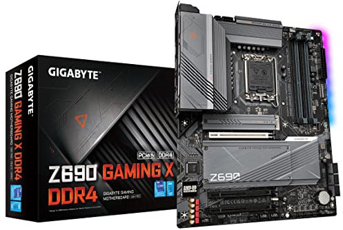 GIGABYTE Z690 Gaming X DDR4 (LGA 1700/ Intel Z690/ ATX/ DDR4/ Quad M.2/ PCIe 5.0/ USB 3.2 Gen2X2 Type-C/ 2.5GbE LAN/Gaming Motherboard)