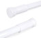 MERCURY TEXTIL- Barra de Aluminio Ajustable y Extensible para Cortinas de ducha, Armarios y Cocina sin taladro ni tornillos de fácil montaje. Barra de tensión telescópica. (Blanco 110-200)