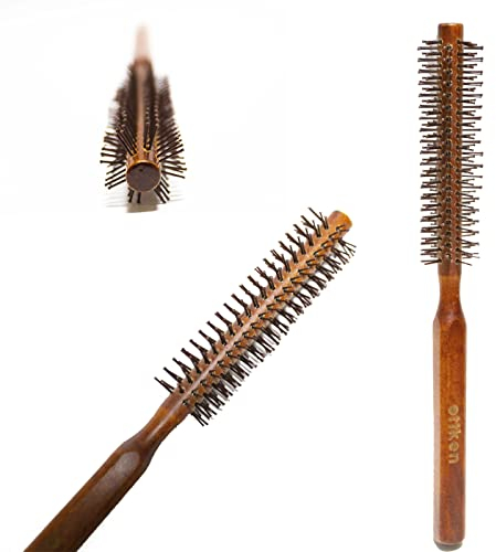 Bart-Rundbürste für den Mann zum glätten föhnen & entwirren der Haare I Bart Föhnbürste mit besonderen Noppen I Haarbürste aus echtem Holz für Bart & Haar (large)