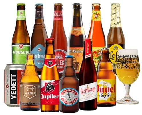 Belgian Craft Beer Mixed Case with Glass (12 Pack)
