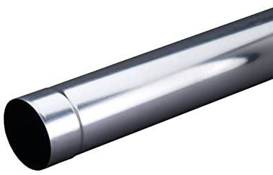 zbs24 Regenablaufrohr für Dachrinne 60mm aus Titanzink, Rohrlänge 1m, nahtlos geschweißte Fallrohre für die Dachentwässerung