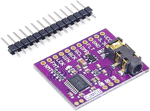 Fasizi PCM5102A Digital-zu-Analog-Konverter, PLL-Sprachmodul, Stereo-DAC-Soundkarten-Platine, 3,5 mm Stereo-Klinkenstecker, 24 Bits, digitales Audio-Modul für Raspberry Pi
