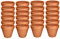 KOTARBAU® Juego de 24 macetas de Terracota con Borde 4 cm para Interiores y Exteriores, Tiesto para Plantas, Arcilla de Terracota, Maceta para balcón o jardín, Cerámica sin esmaltar