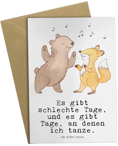 Mr. & Mrs. Panda Beileidskarte Hase Tanzen - Geschenk, einladungskarten, gehen, weihnachtskarten, osterkarten, Grußkarten, glückwunschkarten, Tanzschule, Tanzkurs, Grußkarte