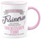 FunTasstic Tasse Stolze Trainerin Kaffeebecher beidseitig bedruckt spülmaschinenfest Tasse für das Büro Tee, Kaffee Geschenkidee, Farbe:rosa, Größe:Trainerin