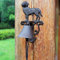 HEPPPP Rustikaler Hund Gusseisen Hand Cranking Wand Glocke Bauernhof Haus Akzente Handgemachte Retro Hausgarten Wandmontage Dekor Welcome Türglocke Mahlzeitglocke