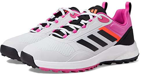 adidas Scarpe da golf Zoysia, Grigio Dash/Nero Core/Fucsia Lucido, 10 US