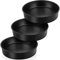 TEAMFAR Molde redondo de 21,2 cm, 3 piezas de acero inoxidable, molde para tartas de núcleo de acero inoxidable con revestimiento antiadherente, saludable y no tóxico, fácil de limpiar