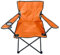 Vencier Folding Camping Chair – Outdoor Portable Garden Chair, Lightweight Design Lounger Seat with Cup Holder – Ideal for Summer to go Beach, Sun Bathing, Fishing, Parties, Trips and BBQs (Orange)