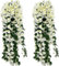 Künstlich Hängende Blumen Kunstblumen Violette Blumen Wand Glyzinien Künstliche Hängepflanzen Bunte Hängende Plastikblumen für Büro Zuhause Party Hochzeit Haus Dekoration (2PCS Weiß)