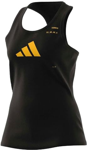 adidas Damen AEROREADY Tennis Category Graphic Tank Top Tanktop, Black, L