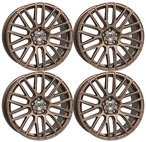 4x MB Design Felgen KV4 7.5Jx18 ET42 5x112 Bronze hell matt kompatibel mit VW Beetle Caddy E-Golf EOS Golf ID.3 Jetta Passat Scirocco R Scir