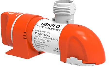 LIGHTEU®, Seaflo pompe de cale automatique à détection de minuterie à profil bas étroit 12 V 1100 GPH SFBP1-G1100-14B