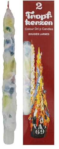 OLShop AG 5er Pack Hädicke Tropfkerzen bunt, Länge ca. 25 cm, (5 x 2 Stück) Partykerzen tropfende Kerze