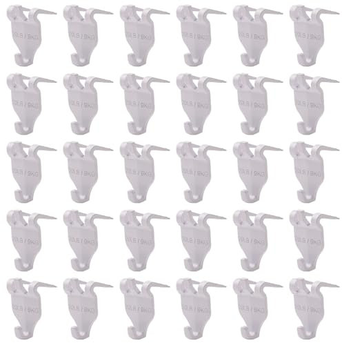INCREWAY Claw - Colgador de fotos para paneles de yeso, 30 ganchos de fotos sin clavos, ganchos fáciles de usar para marcos de fotos, espejos pequeños, obras de arte (blanco)