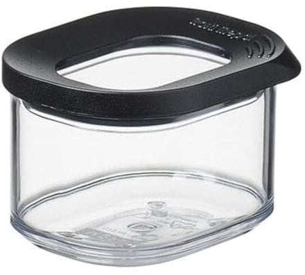 Mepal Transparente Vorratsdosen mit Deckel Mini - Lebensmittelbehälter Rechteckige - Küchenorganizer & Aufbewahrungsbox aus Kunststoff - Vorratsbehälter Luftdicht & Stapelbar - 175 ml - Black